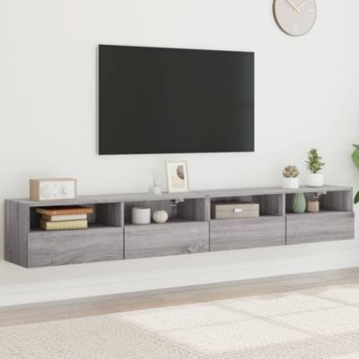 Prolenta Premium -  Meubles TV muraux 2pcs sonoma gris 100x30x30 cm bois ingénierie