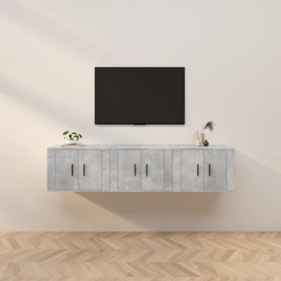 Prolenta Premium -  Meubles TV muraux 3 pcs gris béton 57x34,5x40 cm