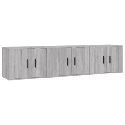 Prolenta Premium -  Meubles TV muraux 3 pcs sonoma gris 57x34,5x40 cm