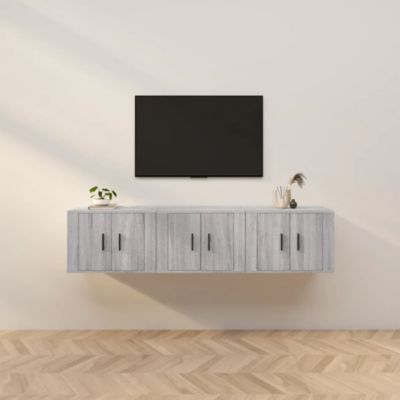 Prolenta Premium -  Meubles TV muraux 3 pcs sonoma gris 57x34,5x40 cm
