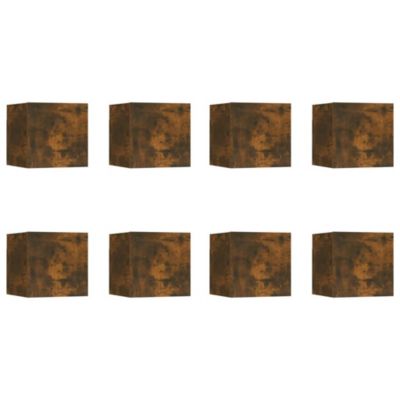 Prolenta Premium -  Meubles TV muraux 8 pcs Chêne fumé 30,5x30x30 cm