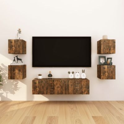 Prolenta Premium -  Meubles TV muraux 8 pcs Chêne fumé 30,5x30x30 cm