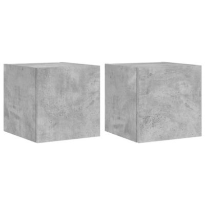 Prolenta Premium -  Meubles TV muraux et lumières LED 2pcs gris béton 30,5x35x30 cm