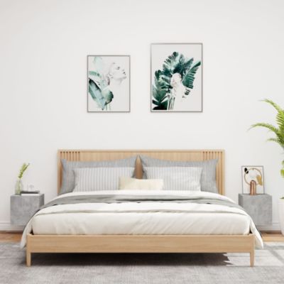 Prolenta Premium -  Meubles TV muraux et lumières LED 2pcs gris béton 30,5x35x30 cm