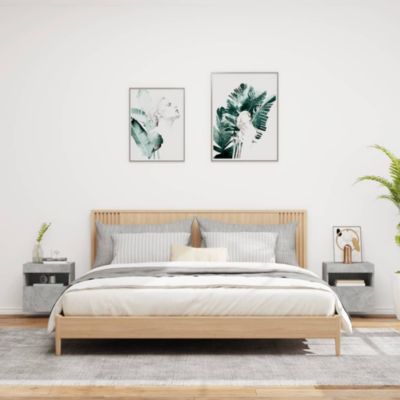 Prolenta Premium -  Meubles TV muraux et lumières LED 2pcs gris béton 40x30x40 cm