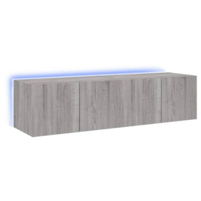 Prolenta Premium -  Meubles TV muraux et lumières LED 2pcs sonoma gris 60x35x31 cm