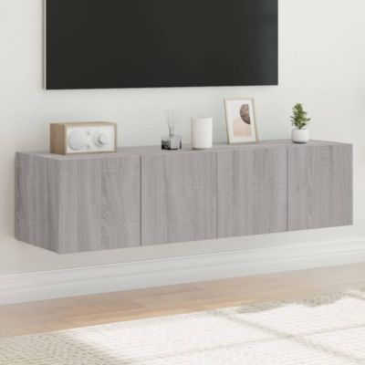 Prolenta Premium -  Meubles TV muraux et lumières LED 2pcs sonoma gris 60x35x31 cm