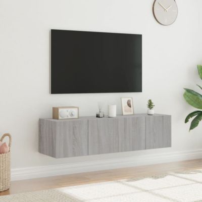 Prolenta Premium -  Meubles TV muraux et lumières LED 2pcs sonoma gris 60x35x31 cm