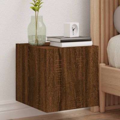 Prolenta Premium -  Meubles TV muraux lumières LED 2 pcs chêne marron 30,5x35x30 cm