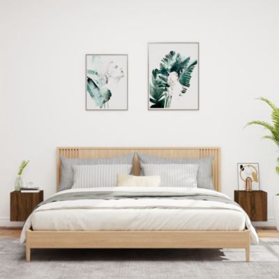 Prolenta Premium -  Meubles TV muraux lumières LED 2 pcs chêne marron 30,5x35x30 cm
