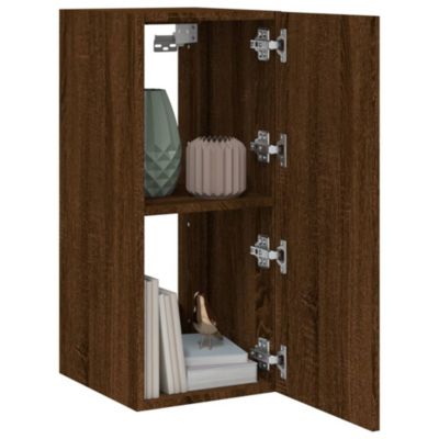 Prolenta Premium -  Meubles TV muraux lumières LED 2 pcs chêne marron 30,5x35x70 cm