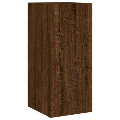 Prolenta Premium -  Meubles TV muraux lumières LED 2 pcs chêne marron 30,5x35x70 cm