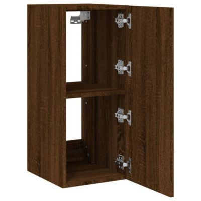 Prolenta Premium -  Meubles TV muraux lumières LED 2 pcs chêne marron 30,5x35x70 cm