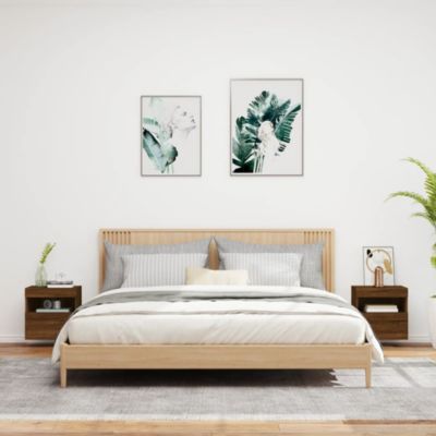 Prolenta Premium -  Meubles TV muraux lumières LED 2 pcs chêne marron 40x30x40 cm