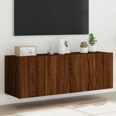Prolenta Premium -  Meubles TV muraux lumières LED 2 pcs chêne marron 60x35x41 cm