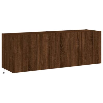 Prolenta Premium -  Meubles TV muraux lumières LED 2 pcs chêne marron 60x35x41 cm