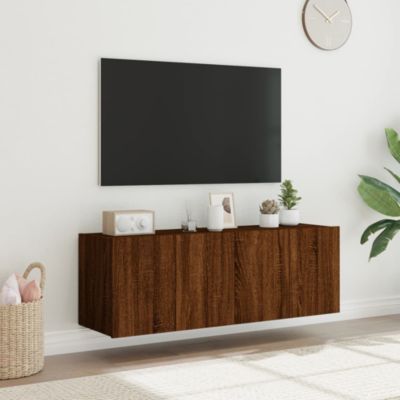 Prolenta Premium -  Meubles TV muraux lumières LED 2 pcs chêne marron 60x35x41 cm