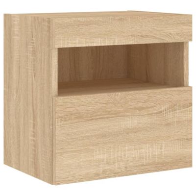 Prolenta Premium -  Meubles TV muraux lumières LED 2 pcs chêne sonoma 40x30x40 cm