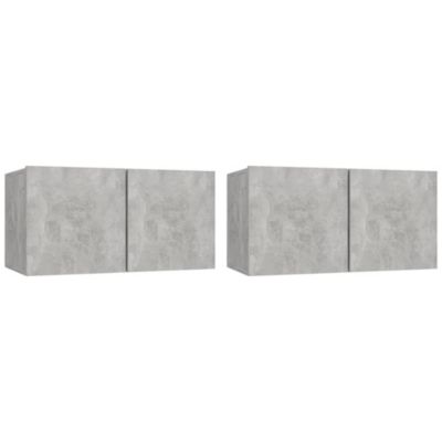 Prolenta Premium -  Meubles TV suspendus 2 pcs Gris béton 60x30x30 cm