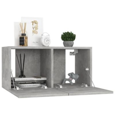 Prolenta Premium -  Meubles TV suspendus 2 pcs Gris béton 60x30x30 cm
