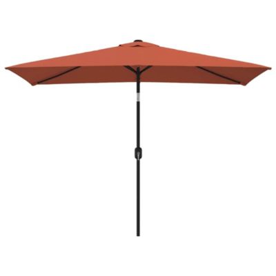 Prolenta Premium -  Parasol d'extérieur avec mât en métal 300x200 cm terre cuite