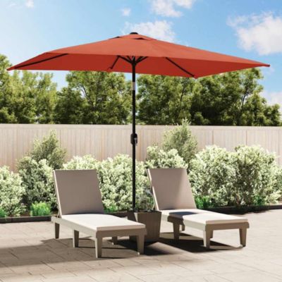 Prolenta Premium -  Parasol d'extérieur avec mât en métal 300x200 cm terre cuite