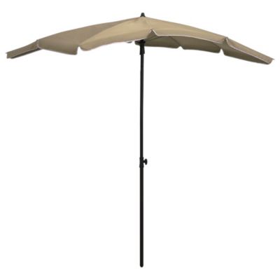Prolenta Premium -  Parasol de jardin avec mât 200x130 cm taupe