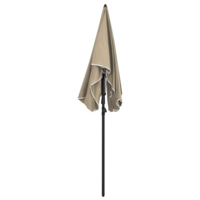 Prolenta Premium -  Parasol de jardin avec mât 200x130 cm taupe