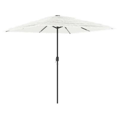 Prolenta Premium -  Parasol de jardin avec mât en acier blanc 248x248x248 cm