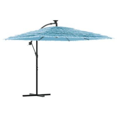 Prolenta Premium -  Parasol de jardin avec mât en acier bleu 246x246x230 cm