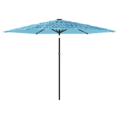 Prolenta Premium -  Parasol de jardin avec mât en acier bleu 288x288x225 cm