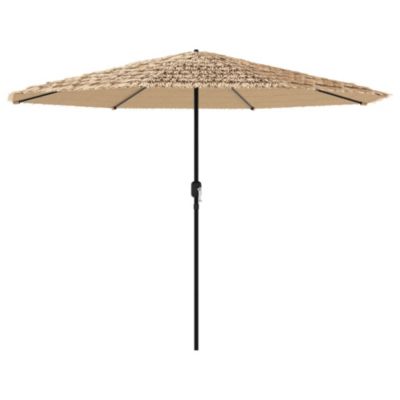 Prolenta Premium -  Parasol de jardin avec mât en acier marron 388x388x248 cm