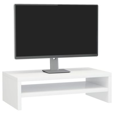Prolenta Premium -  Support de moniteur Blanc brillant 42x24x13cm Bois d'ingénierie