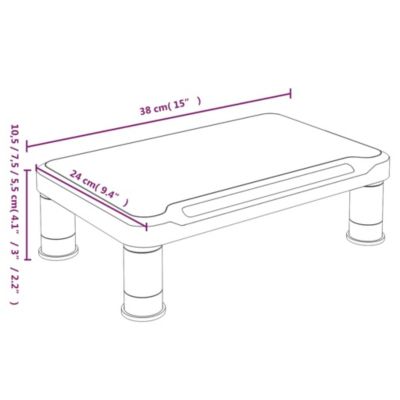 Prolenta Premium -  Support de moniteur Noir 38x24x10,5 cm