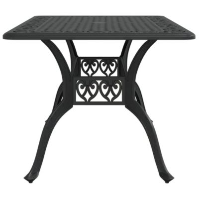 Prolenta Premium -  Table de jardin noir 150x90x72 cm aluminium coulé
