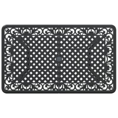 Prolenta Premium -  Table de jardin noir 150x90x72 cm aluminium coulé