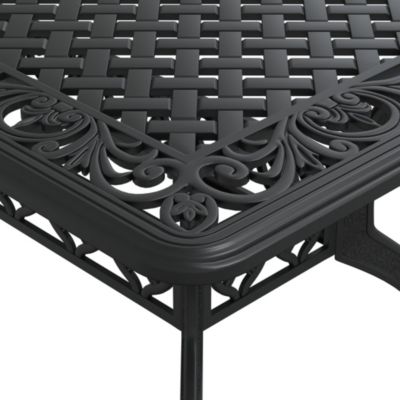 Prolenta Premium -  Table de jardin noir 150x90x72 cm aluminium coulé