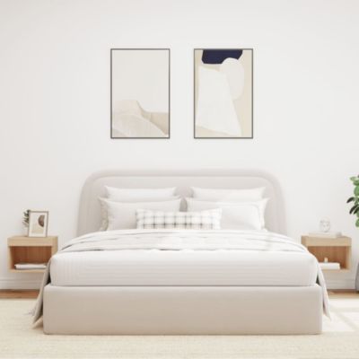 Prolenta Premium -  Tables de chevet murales avec lumières LED 2 pcs chêne sonoma