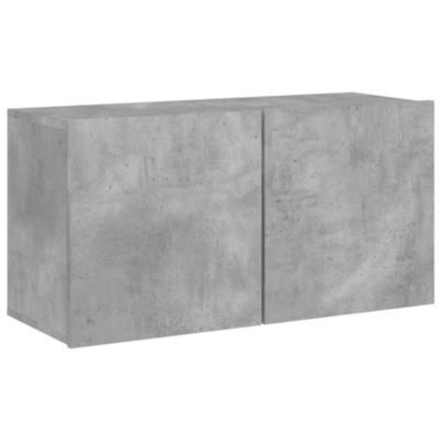 Prolenta Premium -  Unités murales TV 5 pcs gris béton bois d'ingénierie