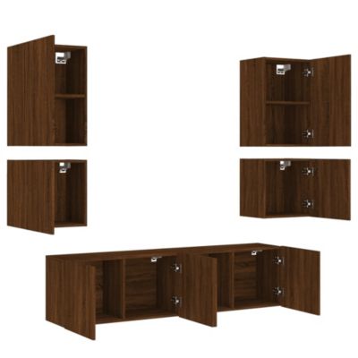 Prolenta Premium -  Unités murales TV 6 pcs chêne marron bois d'ingénierie