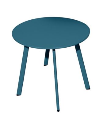 PROLOISIRS Table basse - MASSAÏ - Acier époxy - D.60 cm - Bleu