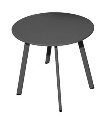 PROLOISIRS Table basse - MASSAÏ - Acier époxy - D.60 cm - Graphite