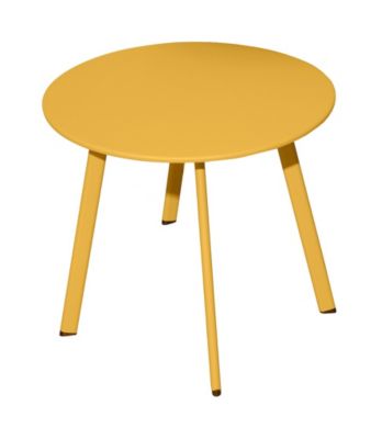 PROLOISIRS Table basse - MASSAÏ - Acier époxy - D.60 cm - Miel