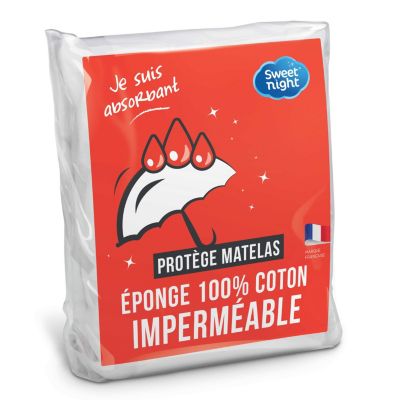 Protège matelas - Bouclette en Coton - Alèse Imperméable et Absorbante - Respirant et Silencieux