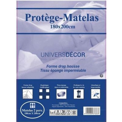 Protège-matelas imperméables, absorbant et anti-acariens 180 x 200 cm