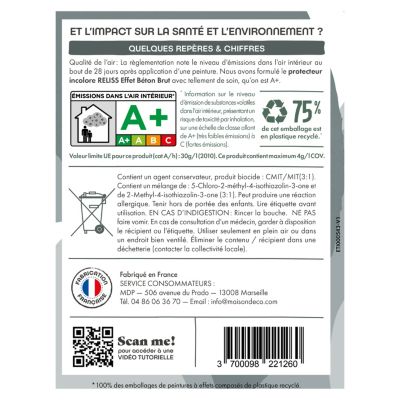 Protecteur effet béton brut Maison Déco Reliss incolore 1L