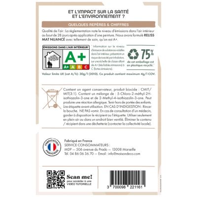 Protecteur effet béton mat nuancé Maison Déco Reliss incolore 1L