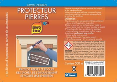 Protecteur pierre cheminée en flacon de 500 ml