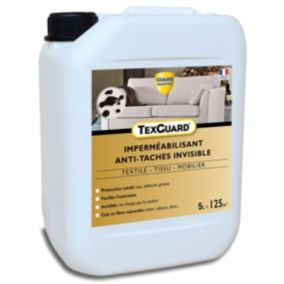 Protection anti taches tissus ou cuir TEXGUARD 5L (+ pulvérisateur offert) jusqu'à 100m²