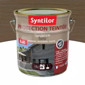 Protection extérieure teintée bois Syntilor Brun chaud 2,5L - 8 ans